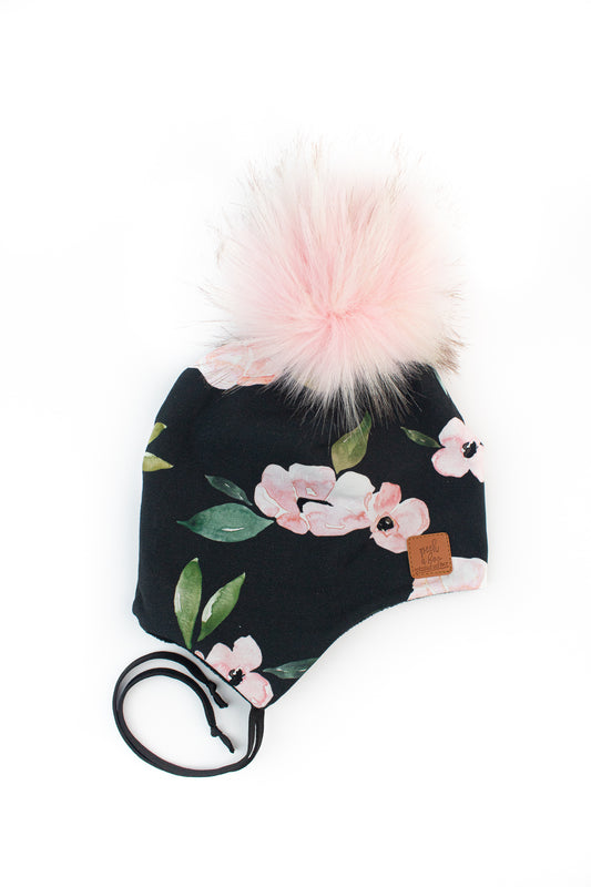 Children | Ear flaps light pink floral