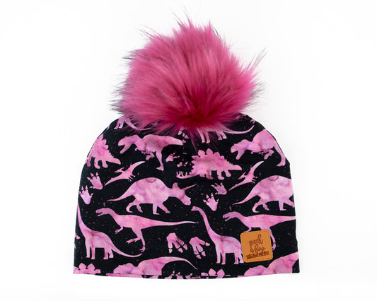 IN STOCK | 3 Season Toque pink dinosaurs