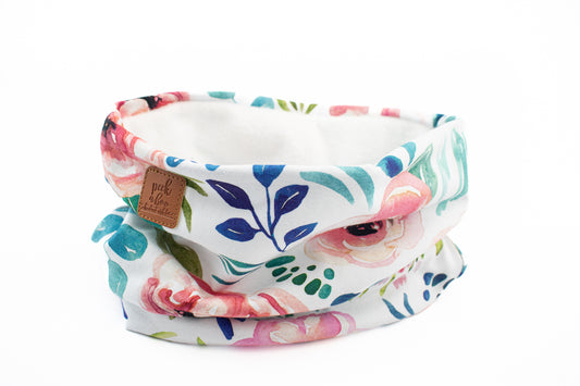 MADE TO ORDER | Fleece neck warmer Colourful flowers