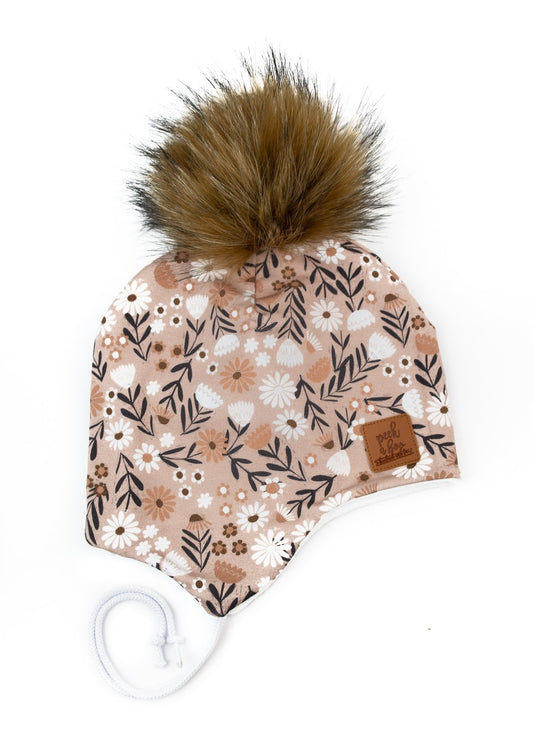 IN STOCK | 3 Season ear flap boho floral